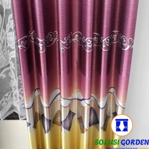gordeng ruang tamu mewah dan tebal Kain Blackout Import Glossy Motif Minimalis