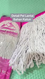 Refill Kain Pel Katun BOOM BOOM CLEAN | Refil Isi Ulang Pel Lantai Murah Tanpa Gagang | Mop Refil