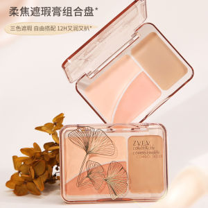 Three Colors Concealer Concealer Plate Eyeliner Face Cover Dark Circles Spots Acne Marks French Lines Face Brightening Skin Color