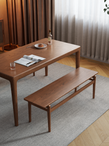 DONGMU | Soft Padded Solid Wood Bench for Dining Table