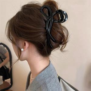 13 ซม.อะคริลิคขนาดใหญ่โบว์ริบบิ้นผม Claw Crab Hairpins Glossy ผมหางม้าอุปกรณ์เสริมผมผู้หญิงคลิปผมสาว Barrettes แถบคาดศีรษะ
