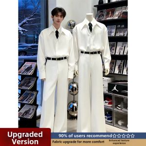 Cleanfit Long Legs White Straight Pants
