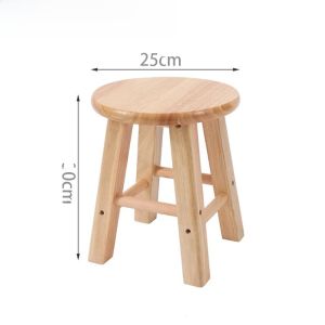Modern Minimalist Solid Wood High Leg round Stool Home Bar Counter Stool Commercial Bar Chair Tea Milk Shop High Stool