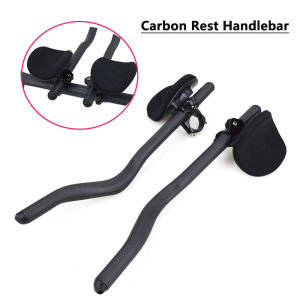 3K T800 Carbon Bicycle Rest Cycling Handlebar Special-shaped Clamp TT Rest Handlebar Road Fixed Gear Bike Triathlon Time Trial