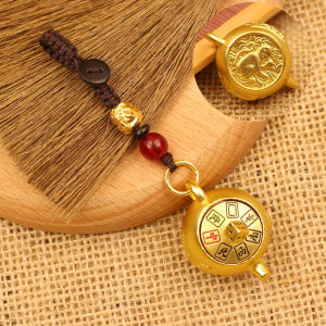 Twelve Zodiac Signs Mahjong Creative Gift Lucky Charm Metal Keychain Chinese Style Festive Supplies Handheld Item Huxi Handpiece