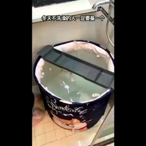 PurePlunge Folding Bathtub Portable PVC Water Tub Outdoor Room Spa Bath Tub Thickened Folding Bath Bath Large Bath Bath Child Bath Tub Home Bath Tu