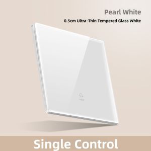 FANYAO | Gray Ultra-Thin Tempered Glass Wall Switch Socket Panel 86 Type
