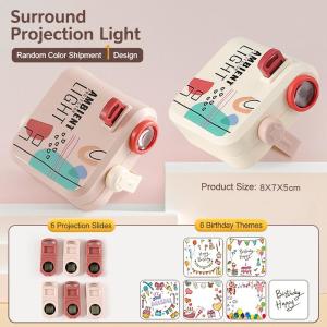 【KC】Mini Projector Toy Cartoon Pattern Projection Light Low Power Consumption for Birthday Party Home Decor Toddler Gift