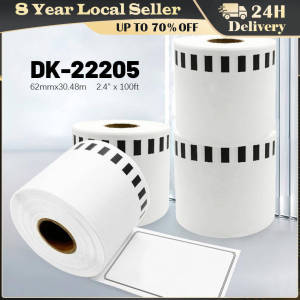 DK-22205 Dk2205 Label Thermal Paper 62mm X 30.48m Continuous for Brother QL-500/500A/550/560/700/570VM/800N/600TD Compatible for Brother Labels barcode sticker white Continuous Labels for QL570 QL700 Printer Compatible DK-22205