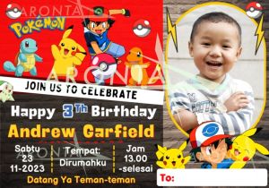 TERMURAH | Undangan Ultah Anak - Undangan Ulang Tahun Anak Murah - Undangan Ulang Tahun - Birthday Invitation - Happy Birthday - Undangan Ultah - Undangan Ulang Tahun Karakter - Astonot - Pokemon - Roblox - Hot Wheels