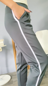 YESAMALIKA DHEA STRIP 7/8 | Celana Wanita Bahan SCUBA | Size Reguler dan Jumbo