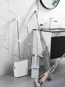 Mop Holder Wall Mount Mop Hooks Mop Organizer 304 Stainless Steel Bathroom Kitchen Broom Storage Klip Hanger Punch Free Penyangkut Mop di Dinding