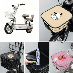 Decorative Waterproof Electric Vehicle Accessories Basket Lining Bag & Front Pouch