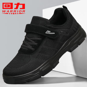 Mens Casual Sport Shoes Breathable Work Shoes Dad Shoes Black Lightweight Comfortable Walking Shoes for Office And Daily Use