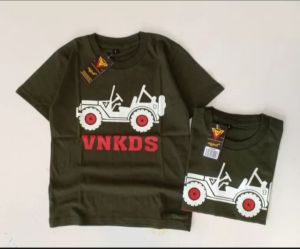 Kaos anak Vankid motif Jeep armi