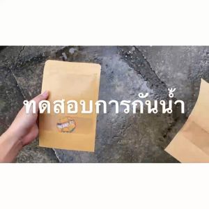 ถุงคราฟท์ สีน้ำตาล กันน้ำ ซิปล็อค 20x30 มีหน้าต่าง 50ใบ ส่งทุกวัน