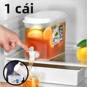 3 Lớn Dung Tích 3.5L Nước Có Vòi Cho Tủ Lạnh Nhựa Thân Thiện Với Môi Trường Đá Đồ Uống Đựng Trong Suốt Mùa Hè Lạnh Bình