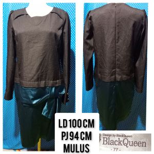 DRESS LENGAN PANJANG HITAM(BLACK QUEEN) 266