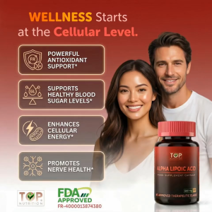 TOPNutrition Alpha Lipoic Acid 600 mg FDA Approved ALA
