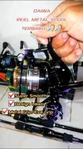 [COD Fast Ship] 5.2:1 High Speed Gear Ratio Full Metal Spinning Fishing Reel with Soft EVA Grip Lightweight Smooth Fishing Tackle Set for Saltwater Freshwater Angling