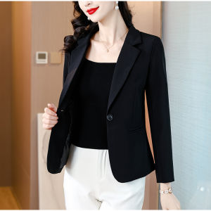 MAIMEI | Áo khoác nữ ngắn vai đen thời trang xuân thu phong cách châu Âu giảm béo tuổi tác áo vest thường mặc hàng ngày