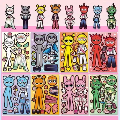 Set 8 sticker Sprunki phối trang phục