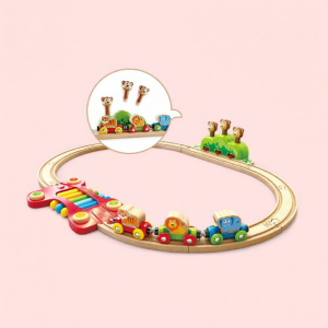 Hape | Educational Jungle Train Set with Music for Kids