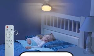 Ceiling Fan with Light for Living Room with 3 Color Light Dimmable And Remote Control 6 Blades Silent Electric E27 Socket Fan