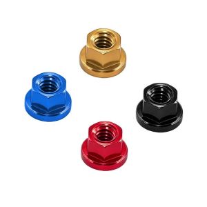 ONEVAN | 4PCS M2 Aluminum Flange Lock Wheel Nuts for Axial SCX10 III Bronco Jeep K10 RC Crawler Upgrade Parts