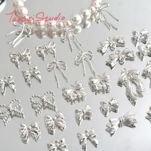 Korean Style Silver Alloy Butterfly Knot Loose Beads DIY Handmade Materials Bracelet Necklace Accessories Jewelry Parts
