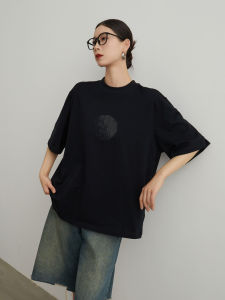 Trendy Black Womens T-Shirt Summer Casual Wear