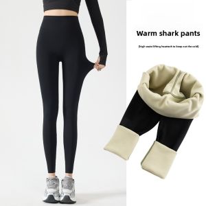 Miiow | Womens Fleece Lined Yoga Pants High Waist Fitness Trousers Butt Lifting Breathable Warm Sports Bottoms Spring Autumn Winter
