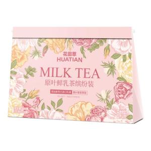 HUATIANCUI | Fresh Milk Tea Powder with Jasmine Bud Leaf Salted Butter Light Milk Tea Small Packets