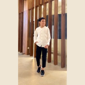 AWESOMEKIDS  1-16th JEMAL SHIRT  Kemeja Panjang  Atasan Kemko Hem Lengan Tangan Panjang Koko Chiangi Polos Anak Laki Laki Natal Lebaran