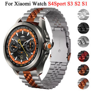 Men Stainless Steel Strap For XiaomiWatch S4Sport S3 S2 S1Pro 22mm Bracelet for Huawei Watch 5 46mm/Amazfit Balance 2/Bip 6 Band