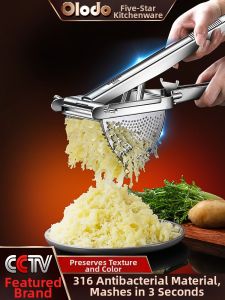 Olodo | Multipurpose Masher for Potatoes and Garlic Stainless Steel