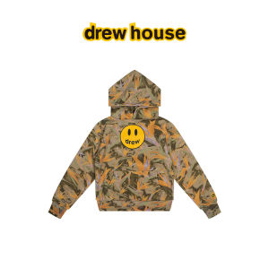 Camouflage Fleece-lined Smile Hooded Kids Sweater