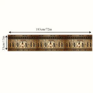 Khăn Trải Bàn Chữ Tượng Hình Ai Cập Cổ Đại VIKAMA Khăn Trải Bàn Bằng Vải Lanh Chống Dầu Chống Thấm Nước Cho Nhà Hàng Trang Trí Quán Cà Phê
