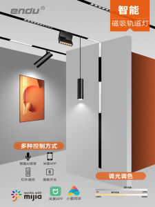 Smart Magnetic Track Lighting Living Room Embedded Dimmable No Main Light Lighting Aluminum Material LED Lamp for Home Decoration