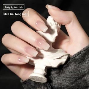 MONLEYTA | Mác kẹp móng tay trong suốt kiểu Pháp ngắn/trung cấp cao mùa hè 2025