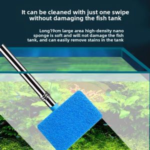 MONLEYTA | German Long Handle Aquarium Cleaner Brush Efficient Algae And Moss Removal Tool For Fish Tank Walls And Glass Cleaning