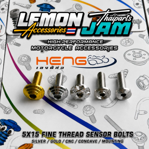 5x15 fine thread HENG SENSOR BOLTS ✅ ( CNC GEAR GOLD SILVER TITANIUM )