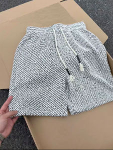 Quần Short Dệt Kim Sọc Nam Mùa Hè Nhẹ Thoáng Khí Quần Thể Thao Thường Ngày Cạp Vừa Dáng Rộng Thoải Mái Thoáng Khí