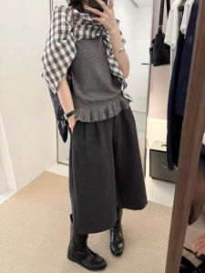 Poszer High Waist Wide Leg Suit Pants Slimming Casual High Waist Elastic Back Loose Fit Straight Leg Eighteen Pants