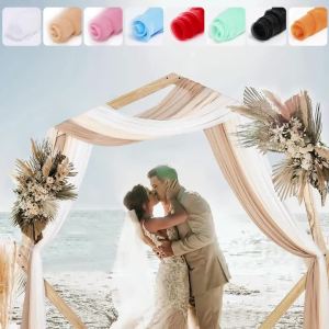 500cm/1000cm Wedding Arch Draping Fabric Decorations Backdrop Curtains Tulle Fabric Drapery For Party Ceremony Ceiling Decor