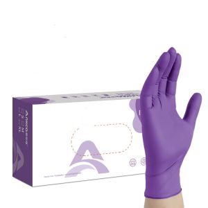 20/50/100PCS ถุงมือไนไตรล์แบบใช้แล้วทิ้งน้ํายางสีม่วงฟรี Multi-Purpose ทําความสะอาดในครัวเรือนถุงมือ Beauty Hair Salon Tattoo ถุงมือ