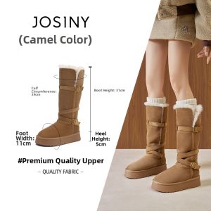 Josiny | Thick Sole Furry Warm Long Snow Boots