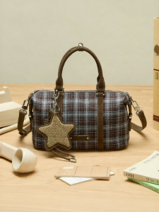 Josiny | Plaid Energetic Vintage Commuter Versatile Women Boston Bag