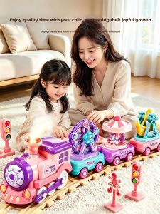 KAKABEIER | Magnetic Multi-Changeable Building Tracks Electric Steam Train Childrens Educational Toys