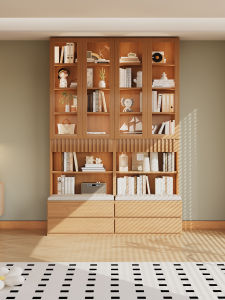 Combination Bookcase Living Room Or Study Drawer Visible Glass Doors Dustproof